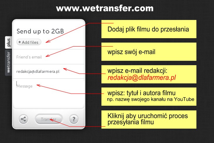 WeTransfer jak wyslac film Konkurs filmowy ?WIOSNA Z NEW HOLLAND?   Zapraszamy! Nagrody czekają!