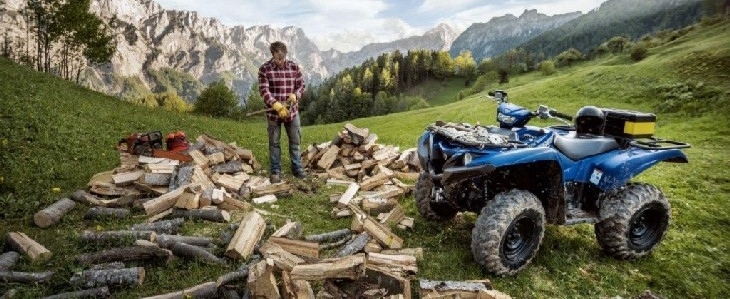 Yamaha Grizzly Yamaha Kodiak 700   koń roboczy w gospodarstwie