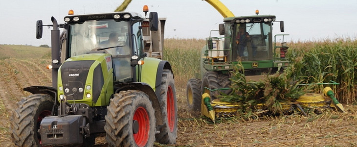 CGFP kukurydza na kiszonke John Deere Case Claas Deutz Fahr Steyr Kombajny Case IH Axial Flow drugi sezon w kukurydzy