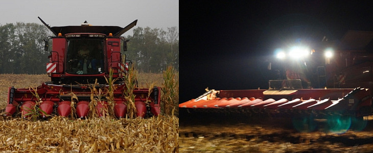 CGFP kukurydza 2015 dzien i noc Kukurydziane żniwa 2015: kombajny Case IH Axial Flow w akcji