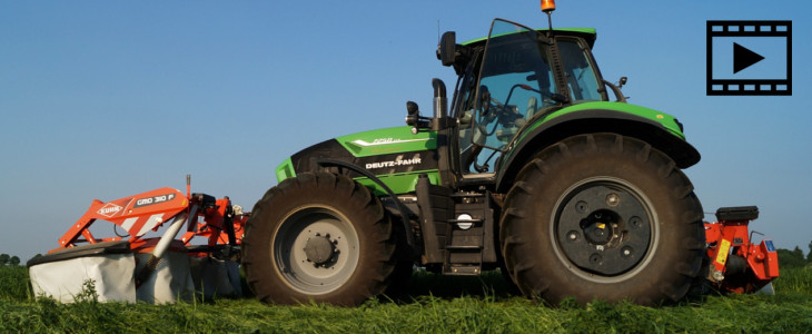 Deutz Fahr Warrior kosiarki Kuhn 2016 film Przyczepa samozbierająca Strautmann Giga Vitesse CFS 4401   FOTO