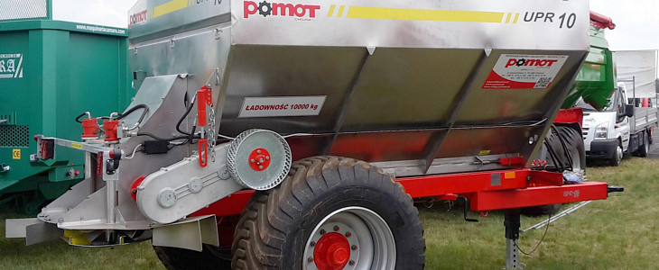 Pomot rozsiewacz UPR10 POMOT   Transportery gnojowicy jako przyczepy samochodów ciężarowych