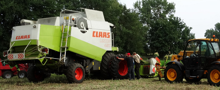 Claas Lexion na blizniakach zniwa 2016 film Żniwa 2016: CLAAS MEGA 208 od 20 lat w akcji   VIDEO