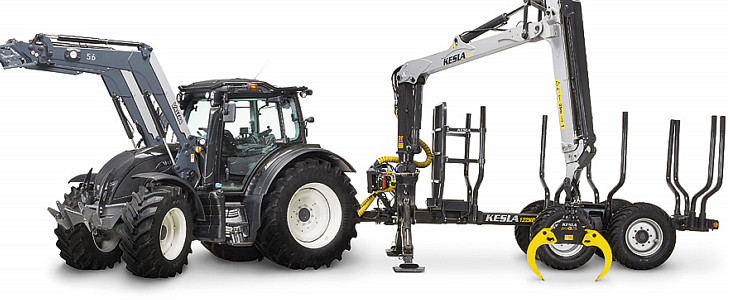 Valtra N154 maszyny lesne Kesla New Holland TD80D i STOLL V202   FOTO