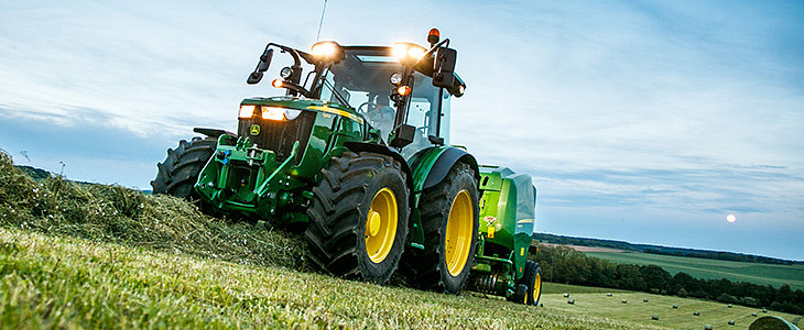 John Deere 5R nowosc Mazurskie Agro Show Żniwa 2019 – kultowy Claas Dominator 150 w rzepaku – VIDEO