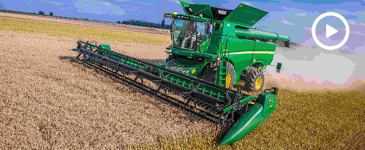 John Deere S780i pokazy polowe 2017 film Nowe kombajny John Deere serii S – innowacje w filmowym skrócie