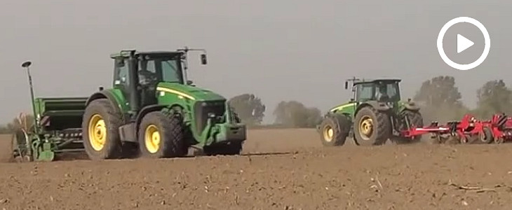 John Deere 8230 Horsch Amazone siew bezorkowy 2017 film 250 tysięcy sprzedanych siewników Amazone