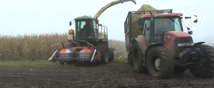 John Deere kukurydza na kiszonke 2017 film Mokro ale walczą! Ciągniki Deutz Fahr i John Deere + Claas Jaguar w kukurydzy (2017, cz.2)