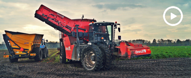 Dewulf kombajn do marchwi 2017 film Team VALTRA w Farming Simulator League