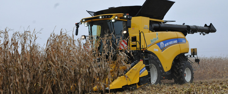 New Holland CR 9 90 Revelation pokaz w kukurydzy Uprawa pasowa Mzuri Pro Til   foto z seminarium