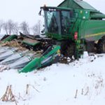 DSCF7222 150x150 Pech kombajnu John Deere WTS 9560 w zimowym docinaniu kukurydzy   FOTO