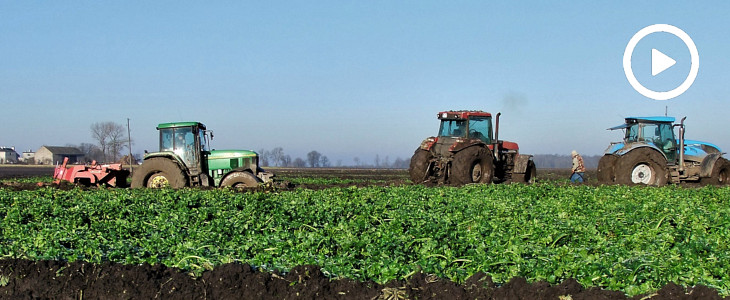 John Deere 7800 Case Landini wtopa 2018 film Roltechnika 2014   spotkanie teraźniejszości z przeszłością