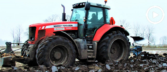 W zimowej orce: Massey Ferguson 7490 Dyna VT i Lemken Europal - VIDEO