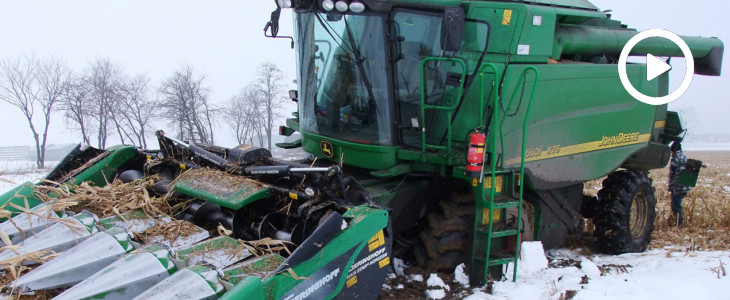 Zimowe żniwa kukurydziane 2018 ? w polu John Deere WTS 9560i - VIDEO