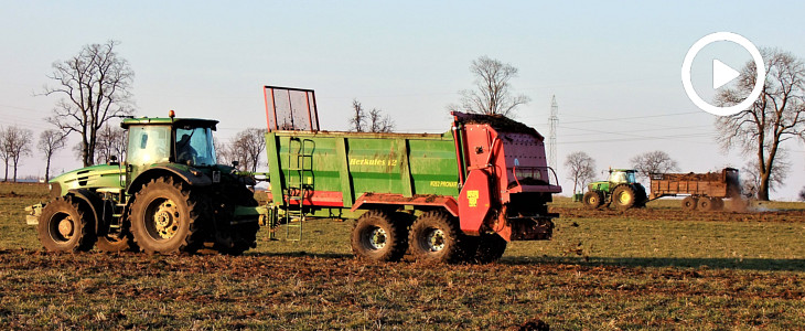 John Deere Case New Holland obornik 2018 film Wiosenne włókowanie na 18 m. W polu ciągniki John Deere   VIDEO