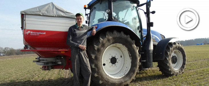 New Holland Kverneland nawozy 2018 film Siew kukurydzy na 32 rzędy. W polu 2x Steyr i Case IH z siewnikami Kverneland   VIDEO