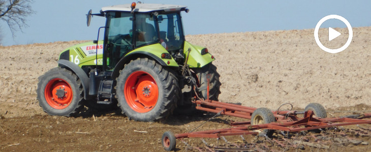 Wiosenne bronowanie 2018 – W polu dwa ciągniki Claas Arion 420 - VIDEO