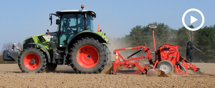 Claas Arion 510 Kuhn 2018 film Kombajny Case IH 8230 w mokrej kukurydzy   FOTO