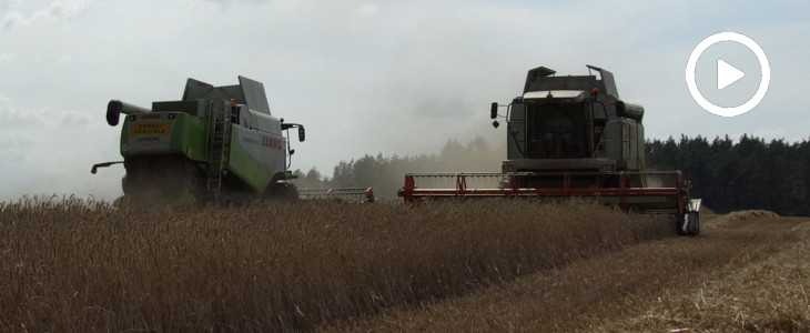 Claas Lexion 450 540C 2018 film Claas Mega 208 i New Holland CX 6080 – dwa pokolenia kombajnów w akcji (VIDEO)