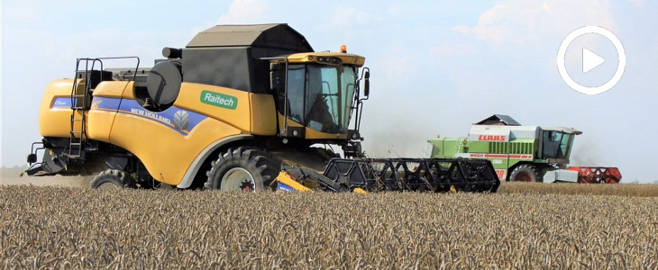 Claas Mega New Holland CX zniwa 2018  film Żniwa z John Deere na Kujawach ? 6 jeleni w akcji (VIDEO)