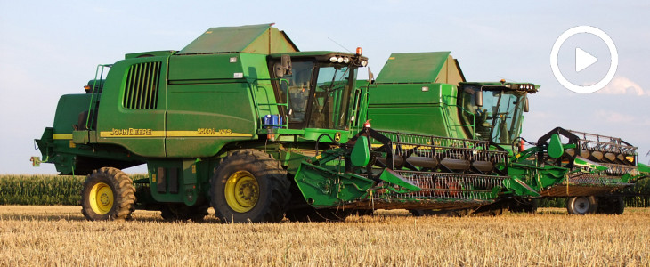 John Deere kombajny zniwa 2018  film Styczniowe dokaszanie kukurydzy i wtopa John Deere WTS 9560i   VIDEO