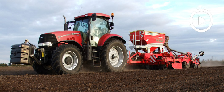 Case IH Pottinger siew pszenicy 2018  film Zestaw siewny HORSCH Pronto 6DC i JOHN DEERE 7230R na szerokich kołach (VIDEO)