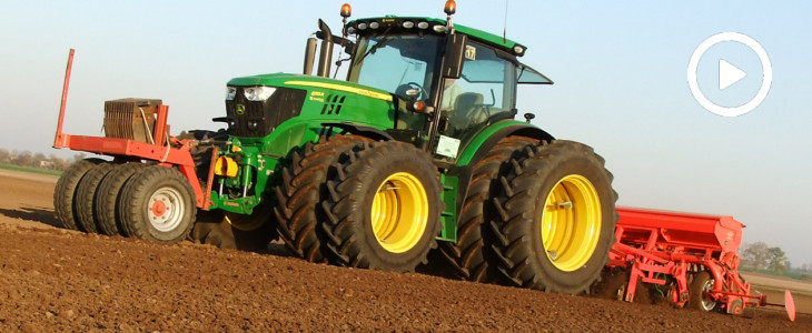 John Deere 6155R siewnik Kuhn 2018  film Nawozy 2021   John Deere 6125R + Amazone ZA M 1200   VIDEO