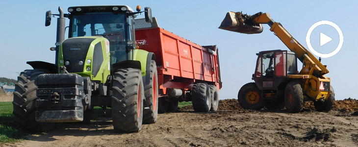 Claas Axion Broschard obornik RSP Kazinl 2019  film Akcja obornik w RSP Kazin – Claas Axion 810 + Brochard   FOTO