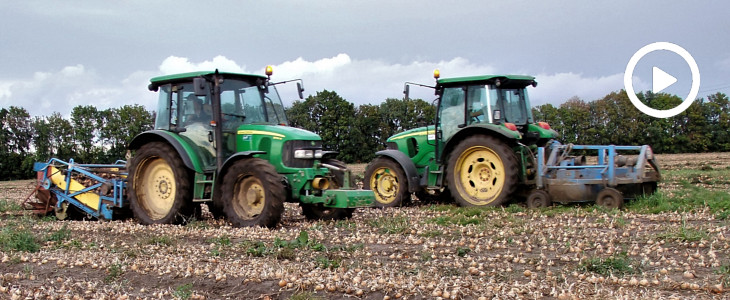 John Deere Krukowiak kopanie cebuli 2019  film John Deere 5R z nową kabiną   ciągniki stworzone dla hodowców