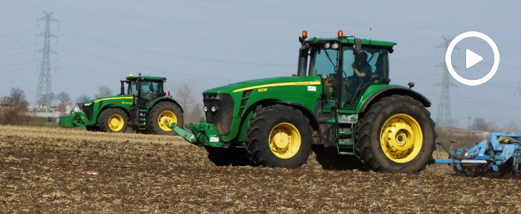 John Deere 8400R 8230 6195M New Holland TD5 Monosemi 2020  film Szybki i bezpieczny   Nowy system osłon Krampe TwinTop