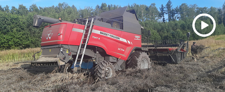 Massey Ferguson zniwa 2020 film Sąsiadowi trzeba pomóc   sześć traktorów w uprawie pod rzepak – Włościbórz 2020