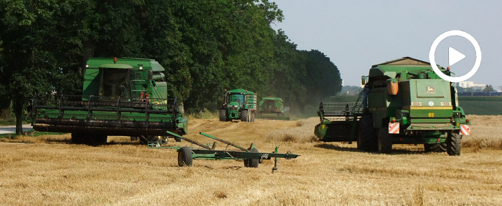 John Deere 3x zniwa 2020 film Żniwa na zielono – w polu John Deere 2266, 2264, 2066   FOTO