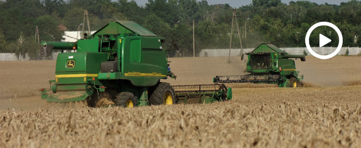 John Deere W650 WTS zniwa 2020 film Żółte żniwa z New Holland TX 66 i CX 8080   VIDEO