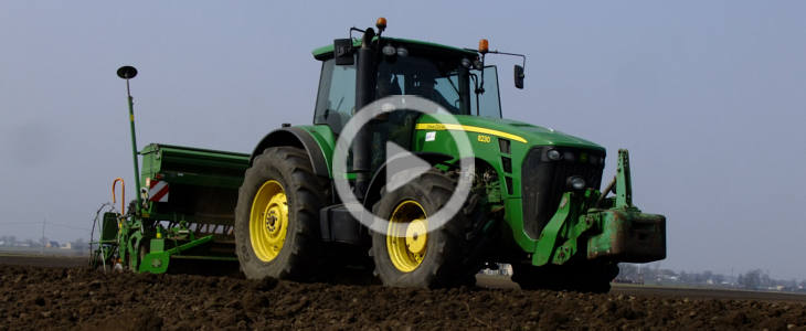 John Deere siew groszku film 2021 Siew pszenicy zestawem John Deere 8230 i Amazone AD403   VIDEO