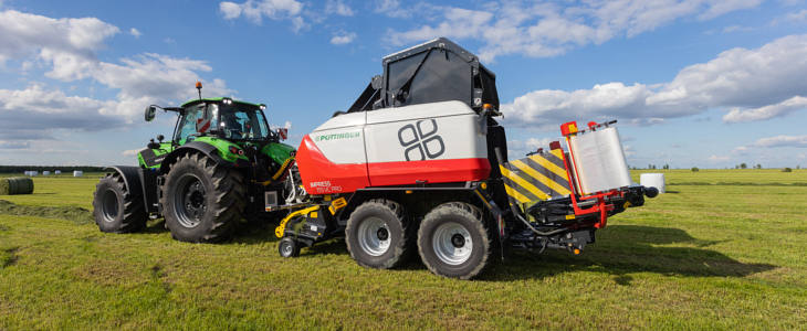 Pottinger Deutz Fahr Kombajn Grimme Varitron 270 (354 KM) na polach w Parchaniu podczas zbioru marchewki   FOTO