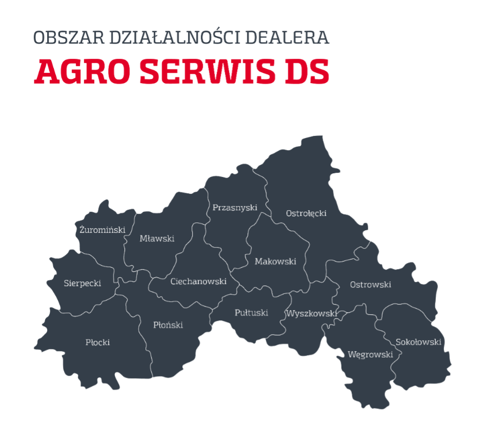 Steyr mapa Agro Serwis Nowy autoryzowany Dealer Case IH i Steyr