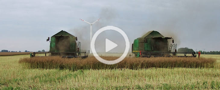 John Deere 2x zniwa 2021 film John Deere 2x T670i, W650i, WTS 9560i   żniwa 2023 w Spichlerz Jaskóły