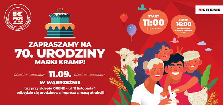 Kramp event 70 lat Zapraszamy na 70. urodziny Kramp!
