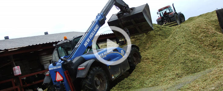 New Holland LM ladowarka 2022 film Obornik 2020   w polu John Deere 7830 i Case MX 170 + New Holland LM 7.35   VIDEO