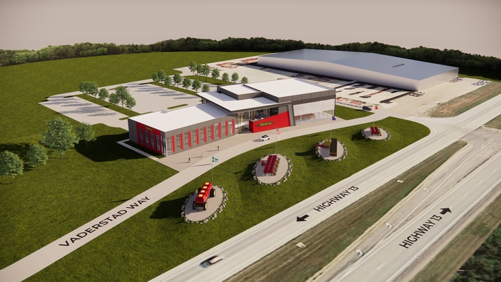 Vaderstad fabryka USA 1 Väderstad rozszerza działalność w USA dzięki nowemu zakładowi, który będzie gotowy w 2023 r.