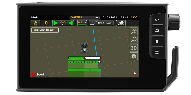 Valtra SECTION CONTROL 96 WITH MULTIBOOM on SmartTouch Valtra oferuje bezpłatną aktualizację ulepszającą funkcje Section Control 96 Multiboom