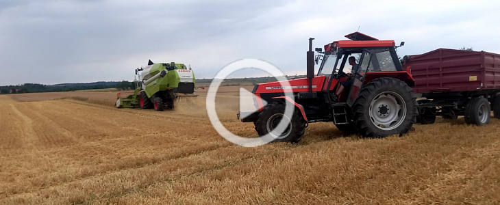 Ursus Claas zniwa 2022 film Claas Tucano 440 w asyście ciągników John Deere i Fendt   Kukurydza 2013 (VIDEO)