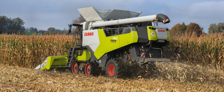 Claas CORIO STUBBLE CRACKER Claas Lexion 7600 TerraTrac w kukurydzy   VIDEO