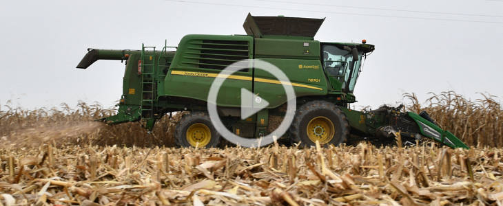 John Deere T670i kukurydza 2022 film Jak wypadła kukurydza w 2022 r.? Ocena zbiorów, plonowanie, sytuacja w skupach   VIDEO
