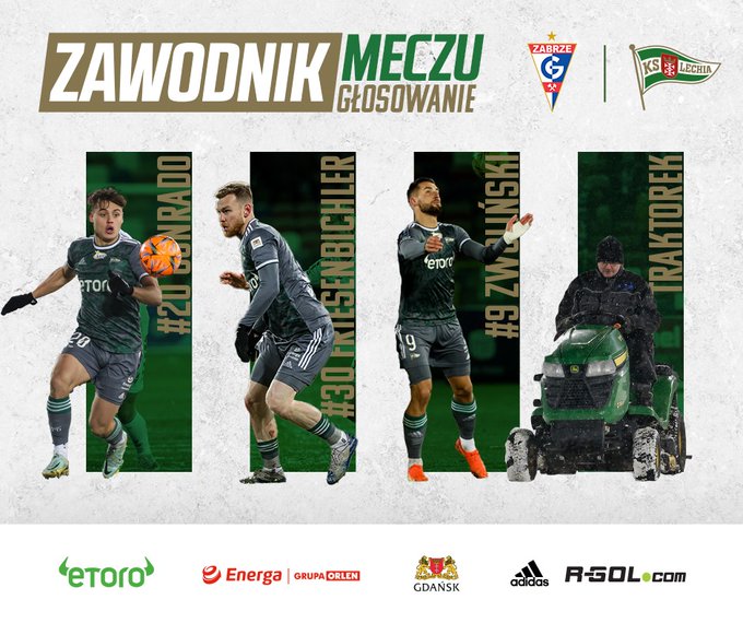 FoJaY72XEAA3Oaa John Deere X350R najlepszym zawodnikiem meczu Górnik Zabrze – Lechia Gdańsk