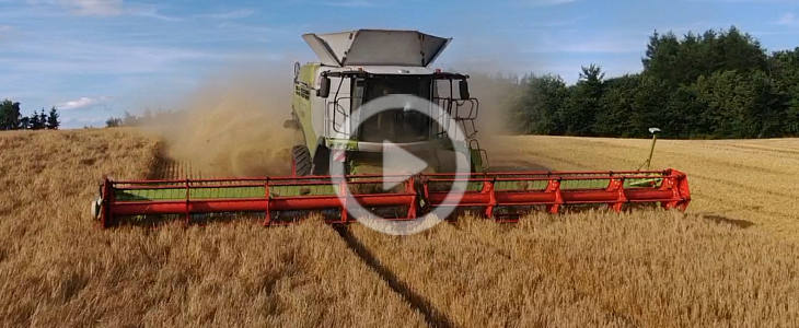 Claas Lexion Fendt Horsch 2023 film Żniwa 2023   zdążyć przed deszczem: Claas Lexion 560, 780TT, Tucano 320 koszą do nocy