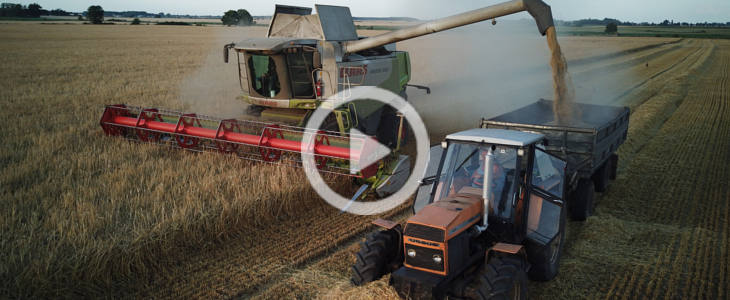 Kom Rol Kobylniki Claas Lexion Ursus jeczmien zniwa 2023 film Cztery Ursusy C 360 i obornik w Kom Rolu ? ponadczasowy widok   FOTO