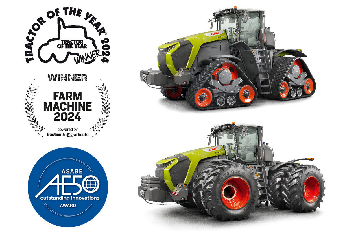Claas Xerion 12 trzy nagrody Ciągniki nowej serii XERION 12 firmy CLAAS trzykrotnie nagrodzone.