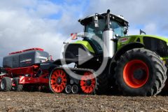 Claas Axion 960 TT Horsch Focus 6TD uprawa pasowa 2023 film 240x160 Crystal 160 i Forterra 150 HD   dwaj mocarze Zetora