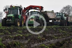 Dewulf John Deere Fendt marchewka 2023 film 240x160 Groszkowe żniwa na Kujawach 2023   w polu trzy kombajny BCMH SB 9000 i Ploeger EPD 540